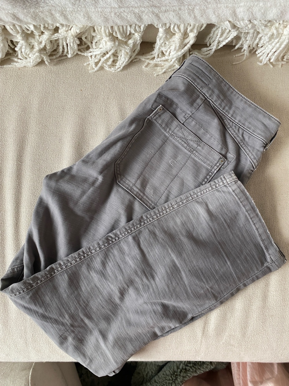 Pilcro the wanderer distressed gray utility pant